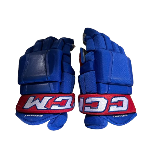 CCM HG97PP - Gant de hockey Pro Stock d'occasion (bleu/rouge) n° 2